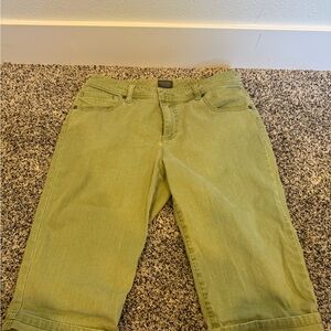 Chico's light Olive Green Denim Shorts